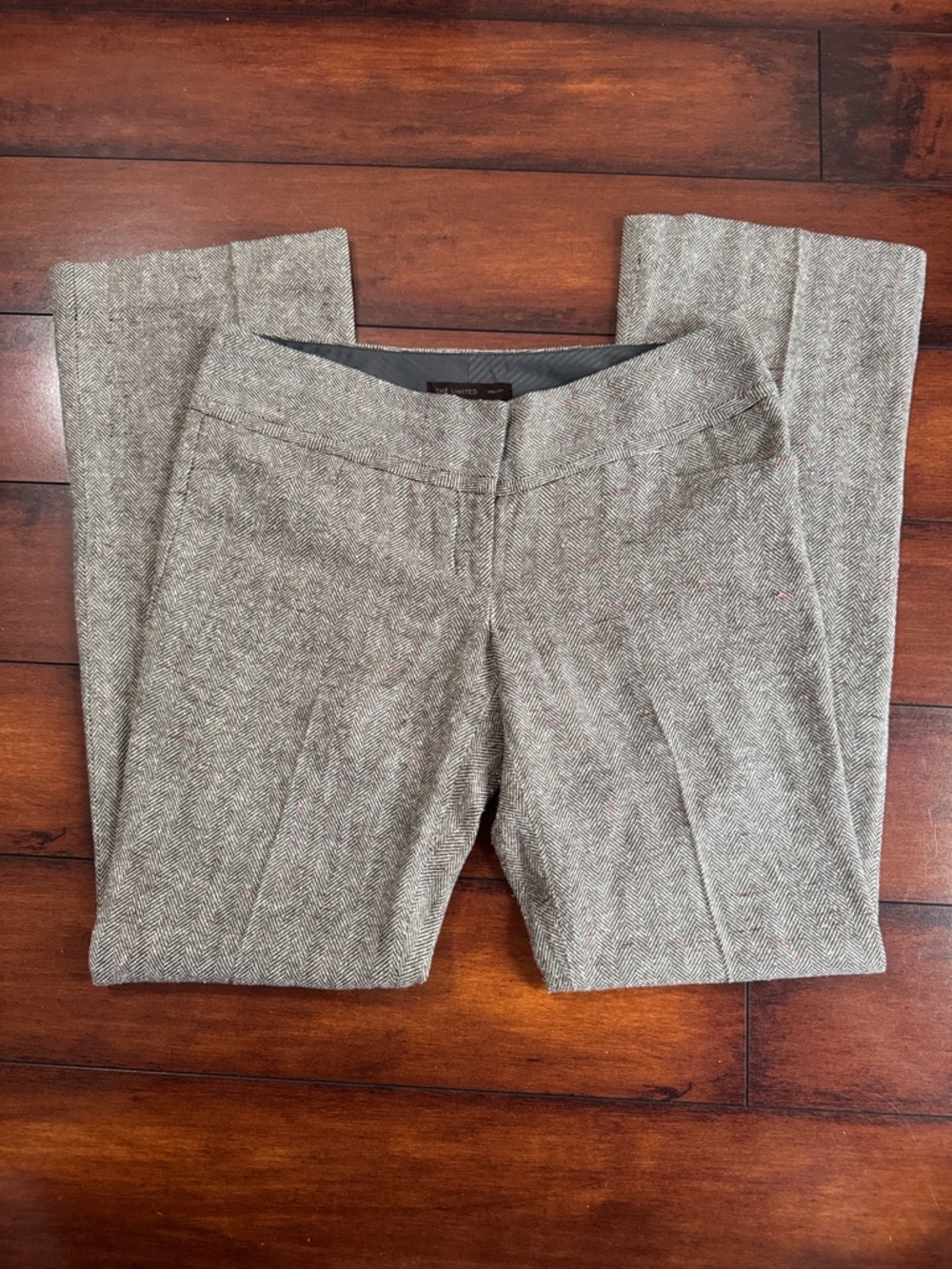 The Limited Women's Beige Taupe Herringbone Dress Pants